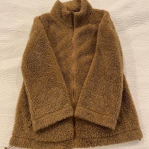 GAP Brown Sherpa Zip-Up Jacket